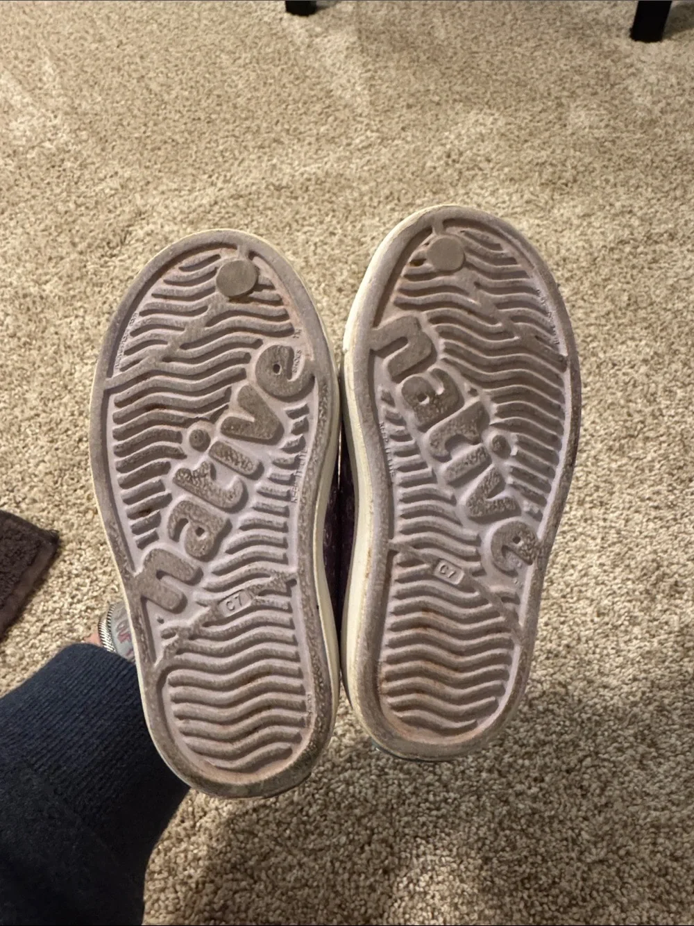 Native Shoes Kids Glitter Slip-On Water Shoes - Purple